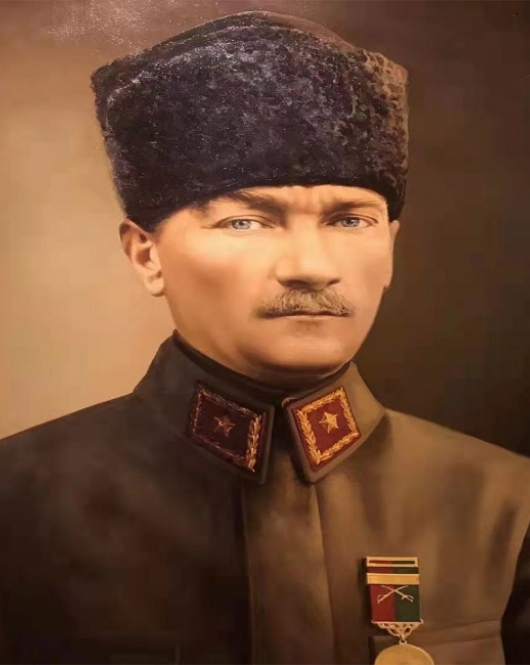 Kanvas Ulu Önder Atatürk Sayılarla Boyama Seti Kasnaklı