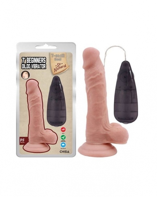 7’ Beginners Dildo Vibrator Flesh