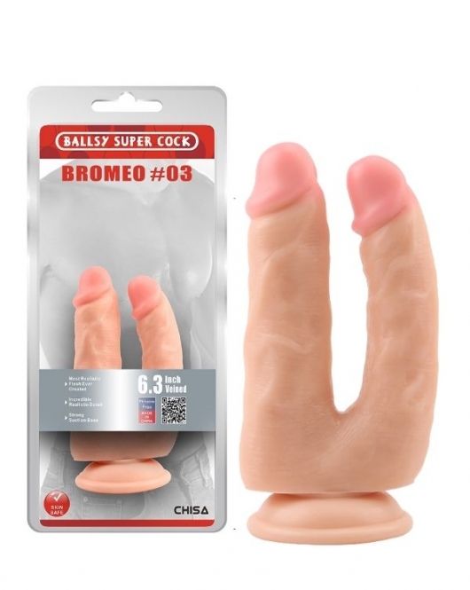 Bromeo Çiftli Kıkırdaklı Gerçekçi Dildo