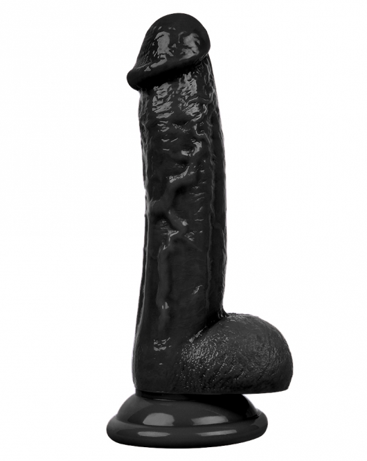 19CM Gerçekçi Siyah Dildo Yapay Penis