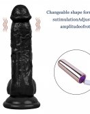 19CM Gerçekçi Siyah Dildo Yapay Penis