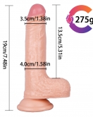 19CM Ten Rengi Vantuzlu Dildo