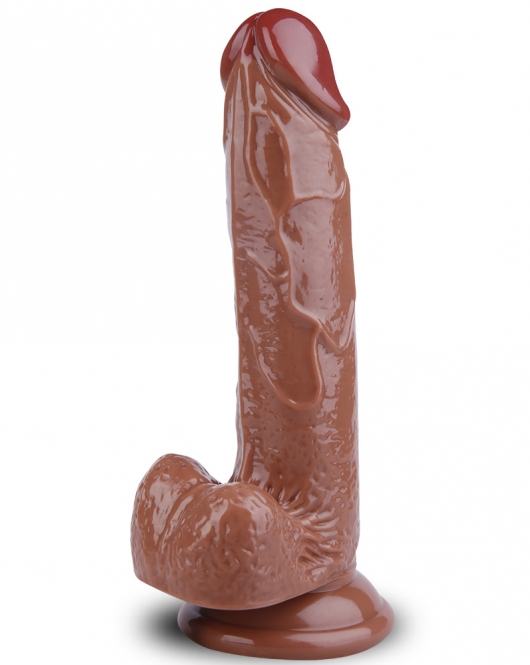 20CM Gerçekçi Kahverengi Dildo Penis