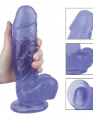 23CM Gerçekçi Mor Dildo Penis