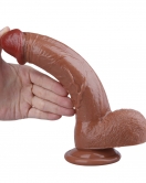 23CM Kahverengi Gerçekçi Dildo Penis