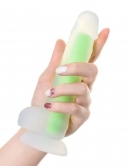 Beyond Yeşil Dick Glow Gece Parlayan Dildo, Silikon, Şeffaf, 18 cm