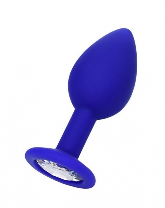 Brilliant Anal Plug Mavi beyaz kristalli 7 cm 26 g