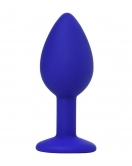 Brilliant Anal Plug Mavi beyaz kristalli 7 cm 26 g