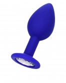 Brilliant Anal Plug Mavi beyaz kristalli 7 cm 26 g