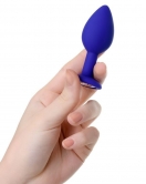 Brilliant Anal Plug Mavi beyaz kristalli 7 cm 26 g