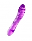 Çift Taraflı Jel Dildo Frica, TPE, mor, 23 cm