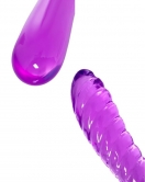 Çift Taraflı Jel Dildo Frica, TPE, mor, 23 cm