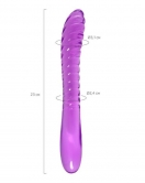 Çift Taraflı Jel Dildo Frica, TPE, mor, 23 cm