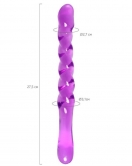 Çift taraflı Jel Dildo Tanza, TPE, mor, 27,5 cm