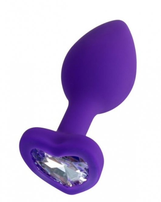 Diamond Heart Anal Plug Mor 7 cm 18 g