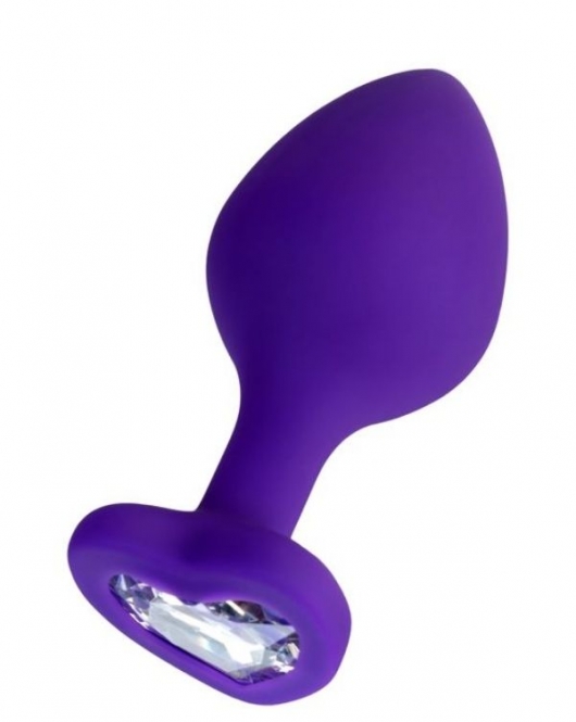 Diamond Heart Anal Plug Mor 8 cm