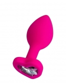 Diamond Heart Anal Plug Pembe 7 cm 18 g