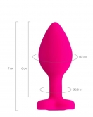 Diamond Heart Anal Plug Pembe 7 cm 18 g