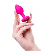 Diamond Heart Anal Plug Pembe 7 cm 18 g