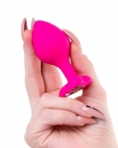 Diamond Heart Anal Plug Pembe 8 cm