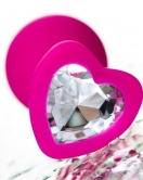 Diamond Heart Anal Plug Pembe 8 cm