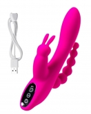 Jos Spanky Üçlü 21cm Pembe Vibratör