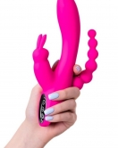 Jos Spanky Üçlü 21cm Pembe Vibratör