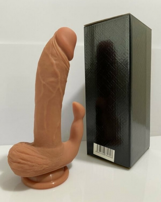 Kılitoris Uyarımlı Çift Katmanlı Premium Dildo