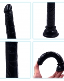 Siyah Renk Gerçekçi 15CM Anal Dildo