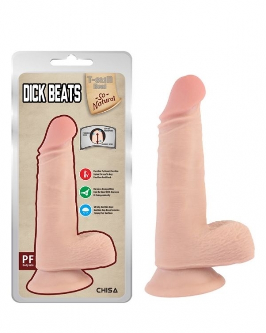 Dick Beats 18cm Kıkırdaklı Gerçekçi Dildo