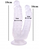 Noctis 19cm Beyaz Çiftli Dildo No:76