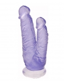 Noctis 19cm Mor Çiftli Dildo No:76