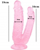 Noctis 19cm Pembe Çiftli Dildo No:76