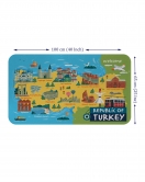 Eğitici ve Öğretici Cocuk Odası Türkiye Haritası Duvar Sticker-60x105-3871