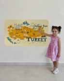 Eğitici ve Öğretici Cocuk Odası Türkiye Haritası Duvar Sticker-60x105-3872