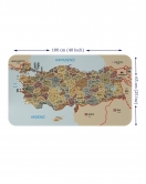 Eğitici ve Öğretici Dünya ve Türkiye Haritası Çocuk Odası Duvar Sticker-60x105-3883