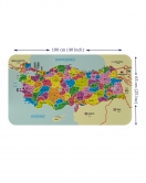 Eğitici - Öğretici Dünya ve Türkiye Haritası Çocuk Odası Duvar Sticker-60x105-3885