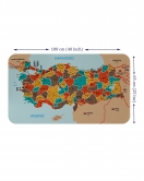 Eğitici - Öğretici Dünya ve Türkiye Haritası Çocuk Odası Duvar Sticker-60x105-3886