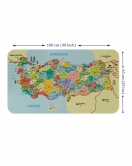 Eğitici - Öğretici Dünya ve Türkiye Haritası Çocuk Odası Duvar Sticker-60x105-3888