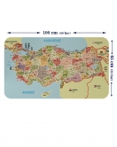 Eğitici - Öğretici Dünya ve Türkiye Haritası Çocuk Odası Duvar Sticker-60x105-3890