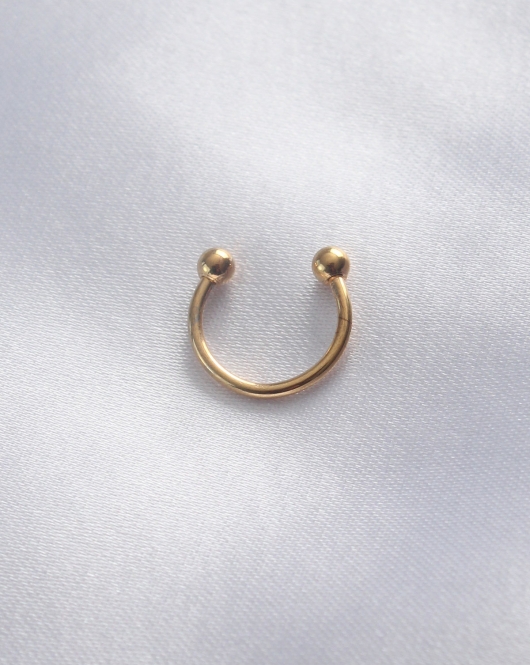 316L Cerrahi Çelik Minimal Toplu Gold Renk Halka Piercing