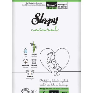 Sleepy Natural Bebek Bezi 2'Li Fırsat Paketi 6 Beden 46 Adet