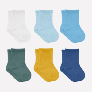 Bistyle Mix Penye Soket Çorap 6'Lı BS10101M Turkuaz