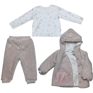 Bibaby Pretty Moments 3'Lü Bebe Takım 73339 Ecru Pink