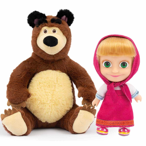 Masha & Koca Ayı 20 Cm Peluş 12 Cm Bebek Mha21000