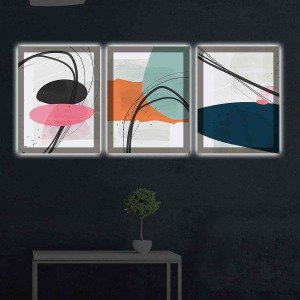 ZARİF DESENLER 3LÜ  KANVAS TABLO