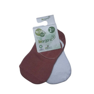 Bibaby Biorganic New Basic Kız 2'Li Babet Çorap 68486 Gülkurusu Beyaz