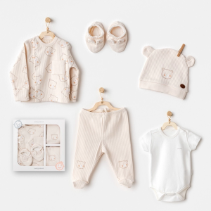 Andywawa Ac25180 Bear Time 5'li Hastane Çıkışı Light Beige