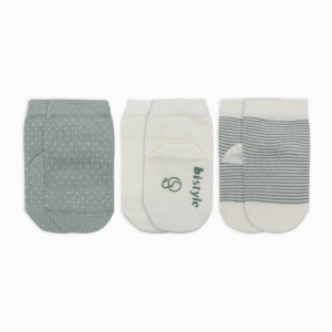 Bistyle Puanlı Kaymaz Penye Soket Çorap 3'lü Bs10108 Nil