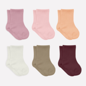 Bistyle Mix Penye Soket Çorap 6'Lı BS10101M Gül Kurusu